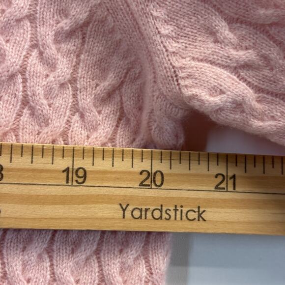 Kirkland Womens Cashmere Cableknit Quiet Luxury Turtleneck Sweater Size L Pink - Picture 6 of 9